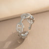 Wholesale Light Luxury Diamond Pig Nose Open Ring Gold Plated Copper Zircon For Women And Men