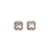 Wholesale Light Luxury Diamondinlaid Copper Fourleaf Clover Earrings For Women