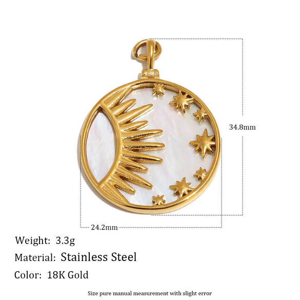 Wholesale Light Luxury Diy Starfish Heart Photo Box Pendant Jewelry Accessories Stainless Steel 18K Goldplated