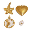 Wholesale Light Luxury Diy Starfish Heart Photo Box Pendant Jewelry Accessories Stainless Steel 18K Goldplated