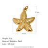 Wholesale Light Luxury Diy Starfish Heart Photo Box Pendant Jewelry Accessories Stainless Steel 18K Goldplated