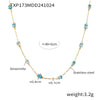 Wholesale Light Luxury Double Layer 316L Stainless Steel And Natural Stone Necklace And Bracelet For Women Handmade With Electroplated Chain