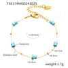 Wholesale Light Luxury Double Layer 316L Stainless Steel And Natural Stone Necklace And Bracelet For Women Handmade With Electroplated Chain