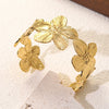 Wholesale Light Luxury Dripping Oil Flower Stainless Steel Bracelet Jewelry
