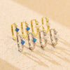 Wholesale Light Luxury Ear Buckle Earrings 925 Silver Rectangular Geometric Electroplating For Women