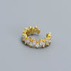 Wholesale Light Luxury Ear Clip Earrings For Women S925 Silver Geometric Horse Eye Zircon Electroplated