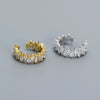 Wholesale Light Luxury Ear Clip Earrings For Women S925 Silver Geometric Horse Eye Zircon Electroplated