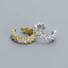 Wholesale Light Luxury Ear Clip Earrings For Women S925 Silver Geometric Horse Eye Zircon Electroplated