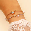 Wholesale Light Luxury Electroplated Copper Jewelry Set With Star Sun And Moon Clouds And Universe Patterns For Women Earrings Bracelet Tassel Pearl Necklace