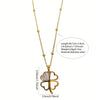 Wholesale Light Luxury Electroplated Four Leaf Flower Stainless Steel Necklace For Women