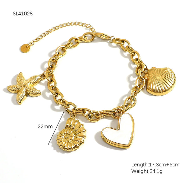 Wholesale Light Luxury Electroplated 18K Gold Titanium Steel Bracelet For Women With Original Design