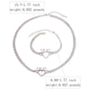 Wholesale Light Luxury Electroplated Stainless Steel And Titanium Steel Heart Drop Bell Shaped Whip Chain Necklace And Bracelet Set For Women