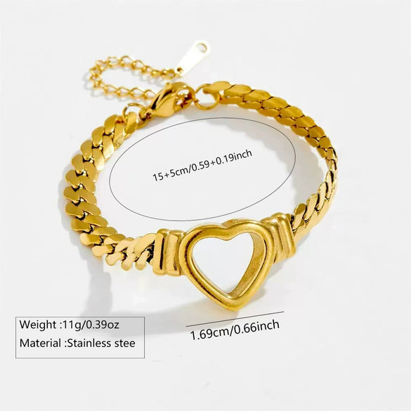 Wholesale Light Luxury Electroplated Stainless Steel And Titanium Steel Heart Drop Bell Shaped Whip Chain Necklace And Bracelet Set For Women