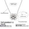 Wholesale Light Luxury Electroplated Stainless Steel Four Leaf Flower Inlaid Zircon Women's Jewelry Set With Necklace And Bracelet
