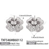 Wholesale Light Luxury Electroplated Stainless Steel Four Leaf Flower Inlaid Zircon Women's Jewelry Set With Necklace And Bracelet