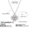 Wholesale Light Luxury Electroplated Stainless Steel Four Leaf Flower Inlaid Zircon Women's Jewelry Set With Necklace And Bracelet
