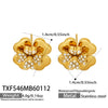 Wholesale Light Luxury Electroplated Stainless Steel Four Leaf Flower Inlaid Zircon Women's Jewelry Set With Necklace And Bracelet