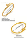 Wholesale Light Luxury Electroplated Stainless Steel Fourleaf Clover And Heart Nail Bracelet Jewelry