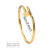 Wholesale Light Luxury Electroplated Stainless Steel Fourleaf Clover And Heart Nail Bracelet Jewelry