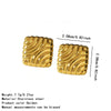 Wholesale Light Luxury Electroplated Stainless Steel Geometric Leaf Starfish Square Irregular Earrings For Women