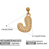 Wholesale Light Luxury Electroplated Stainless Steel Geometric Letter Pendant Necklace For Women