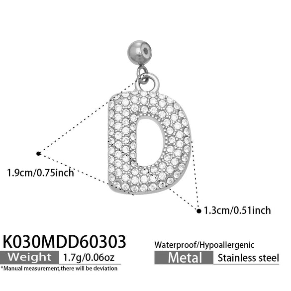 Wholesale Light Luxury Electroplated Stainless Steel Geometric Letter Pendant Necklace For Women