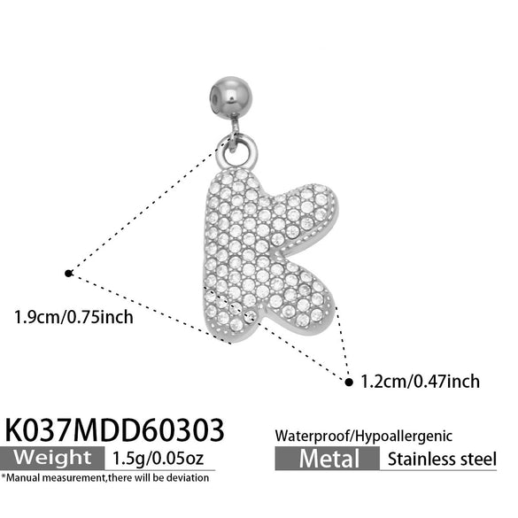 Wholesale Light Luxury Electroplated Stainless Steel Geometric Letter Pendant Necklace For Women