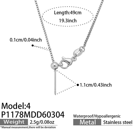Wholesale Light Luxury Electroplated Stainless Steel Geometric Letter Pendant Necklace For Women