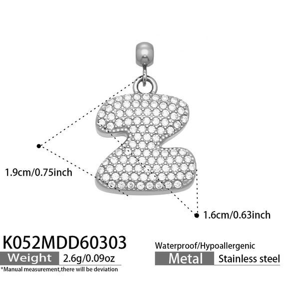 Wholesale Light Luxury Electroplated Stainless Steel Geometric Letter Pendant Necklace For Women