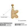 Wholesale Light Luxury Electroplated Stainless Steel Geometric Letter Pendant Necklace For Women
