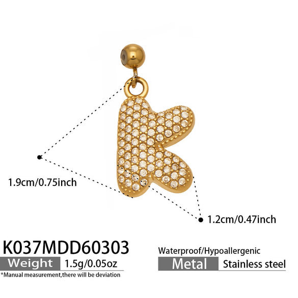 Wholesale Light Luxury Electroplated Stainless Steel Geometric Letter Pendant Necklace For Women