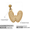 Wholesale Light Luxury Electroplated Stainless Steel Geometric Letter Pendant Necklace For Women