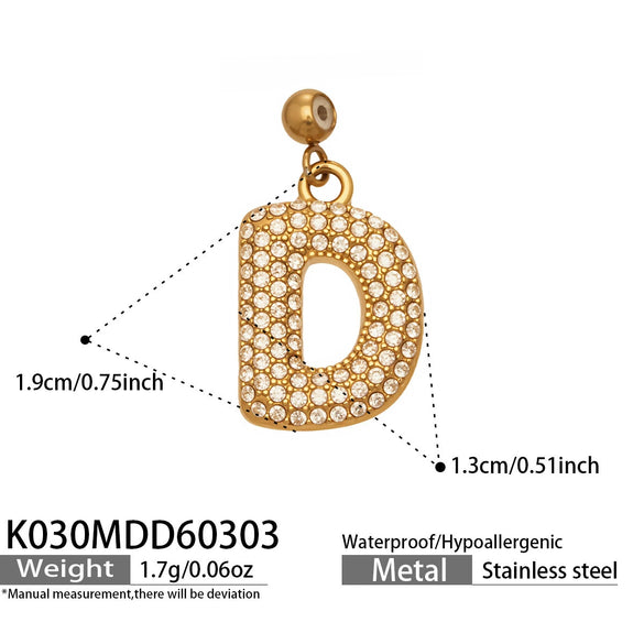 Wholesale Light Luxury Electroplated Stainless Steel Geometric Letter Pendant Necklace For Women