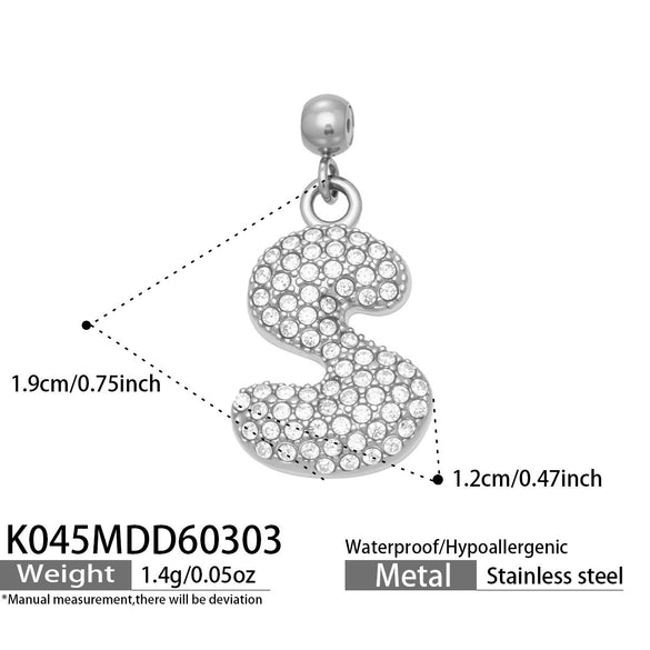 Wholesale Light Luxury Electroplated Stainless Steel Geometric Letter Pendant Necklace For Women