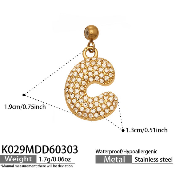 Wholesale Light Luxury Electroplated Stainless Steel Geometric Letter Pendant Necklace For Women