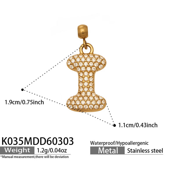 Wholesale Light Luxury Electroplated Stainless Steel Geometric Letter Pendant Necklace For Women