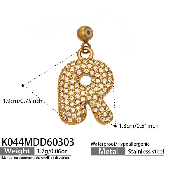 Wholesale Light Luxury Electroplated Stainless Steel Geometric Letter Pendant Necklace For Women