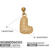 Wholesale Light Luxury Electroplated Stainless Steel Geometric Letter Pendant Necklace For Women