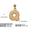 Wholesale Light Luxury Electroplated Stainless Steel Geometric Letter Pendant Necklace For Women