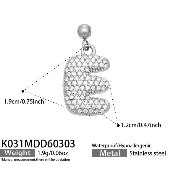 Wholesale Light Luxury Electroplated Stainless Steel Geometric Letter Pendant Necklace For Women