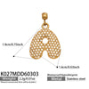 Wholesale Light Luxury Electroplated Stainless Steel Geometric Letter Pendant Necklace For Women