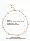 Wholesale Light Luxury Electroplated Stainless Steel Heartshaped Pearl Clavicle Necklace For Women