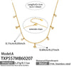 Wholesale Light Luxury Electroplated Stainless Steel Sixpointed Star Yshaped Stackable Necklace And Bracelet Set For Women