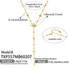 Wholesale Light Luxury Electroplated Stainless Steel Sixpointed Star Yshaped Stackable Necklace And Bracelet Set For Women