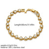 Wholesale Light Luxury Electroplated Titanium Steel Heartshaped Zircon Bracelet For Women