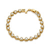 Wholesale Light Luxury Electroplated Titanium Steel Heartshaped Zircon Bracelet For Women