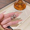 Wholesale Light Luxury Elegant Bead Earrings Copper Microinlaid Zircon With Geometric Pattern