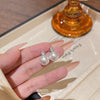 Wholesale Light Luxury Elegant Bead Earrings Copper Microinlaid Zircon With Geometric Pattern