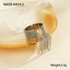 Wholesale Light Luxury Elegant Exaggerated Stainless Steel Ball Tassel Ring With Electroplating For Women