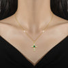 Wholesale Light Luxury Elegant Geometric Diamond Pendant Necklace For Women And Men Copper Pendant Stainless Steel Chain